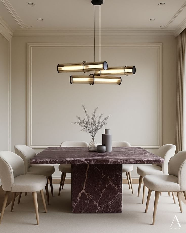 Burgundy Dining Table