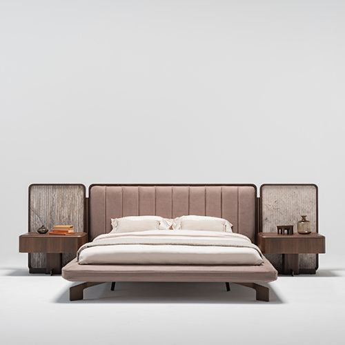 Modern Floating Upholstered Platform Bed