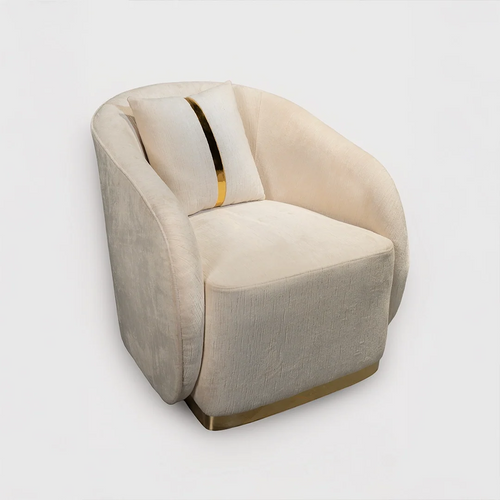 KAREN Meta Chairs Brass strips Zh112 with imported fabrics