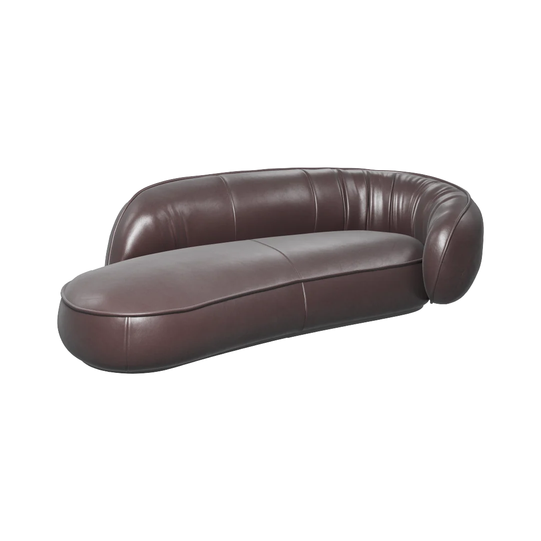 Julep Sofa | Curved Leather Sofa