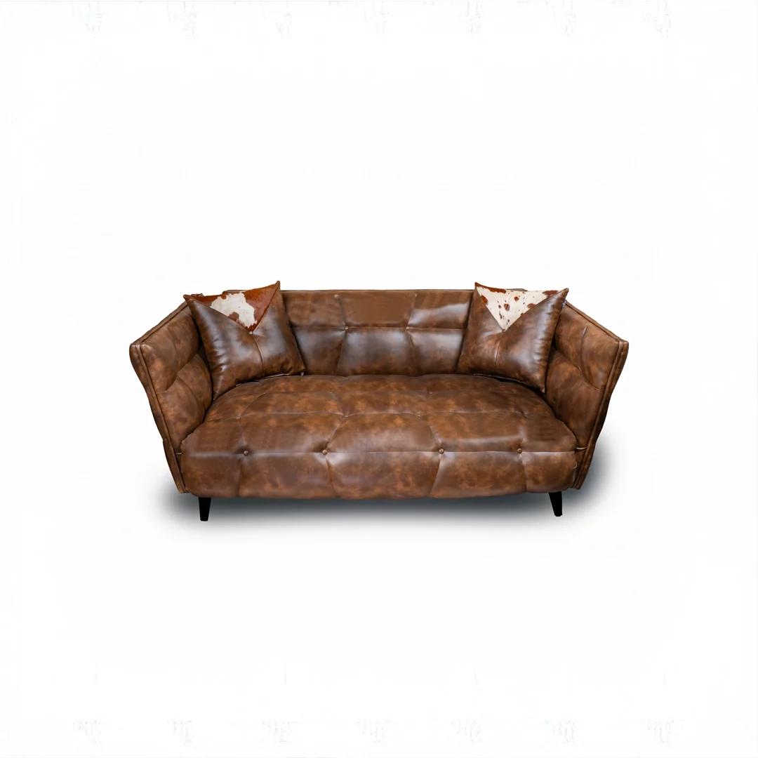 ALANYA Rome Zh 1000 Micro Fiber Leather Single pocket Spring + ottoman 42x 42