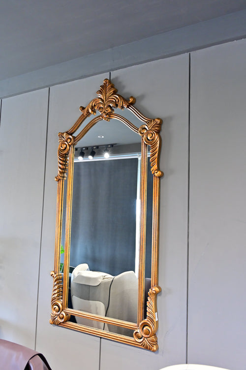 Leaf Style Gold Mirror