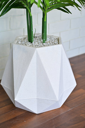 Diamond 14 inches white stone with areeca 3 feet