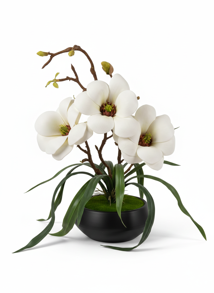 White Flower Pot