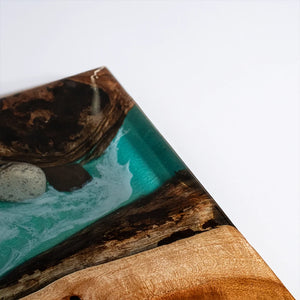 Ocean resin epoxy end table