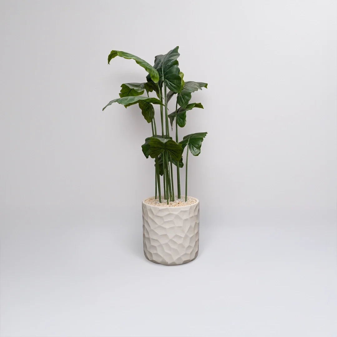 Vinta 17 inches white stone with elephantia