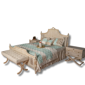 Cuba Chawk Finish Bed 78x72 King Size